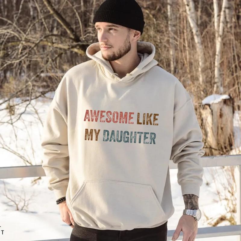 Awesome Like My Daughters Shirt, Fathers Day Gift, Funny Gift From Daughter To Dad, Dad Of Girl Tee, Unisex Crewneck Pullover Tee, Casual Clothing