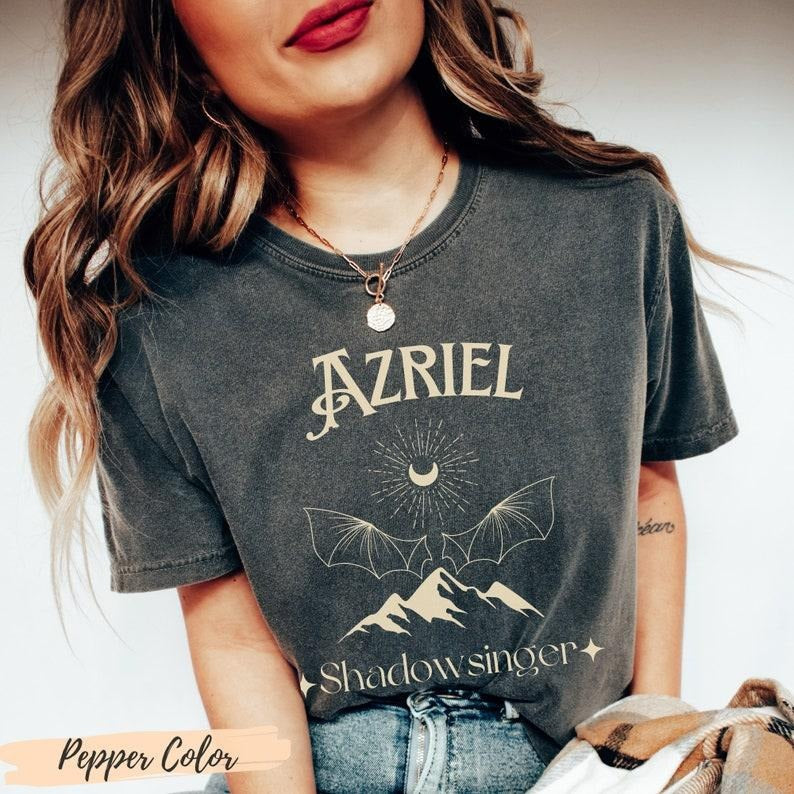 Azriel Shadowsinger ACOTAR Shirt tee OFFIZIELL lizenziert Sarah J. Maas Merch Rhysand Gwynriel Bat Boys Bookish SJM...