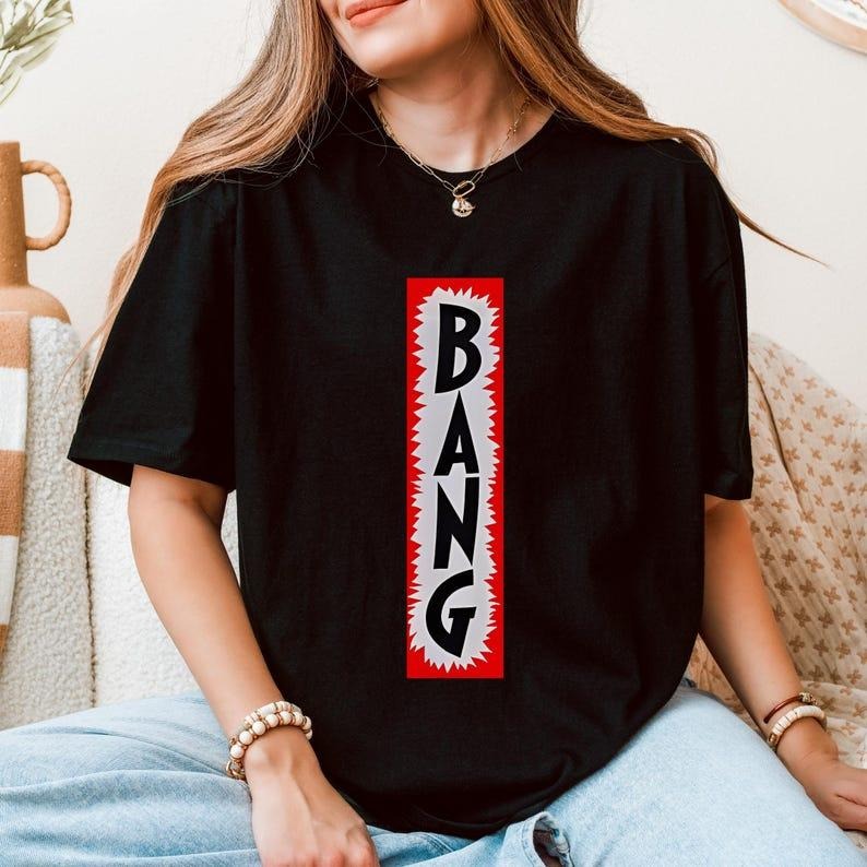 BANG Vintage Cowboy T-Shirt, Graphic Tee Hip Hop Legend Fan T-Shirt