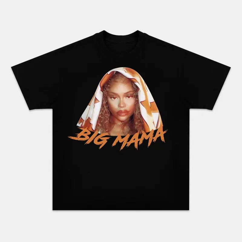 BIG MAMA Big Face Graphic T-Shirt Fans Gift