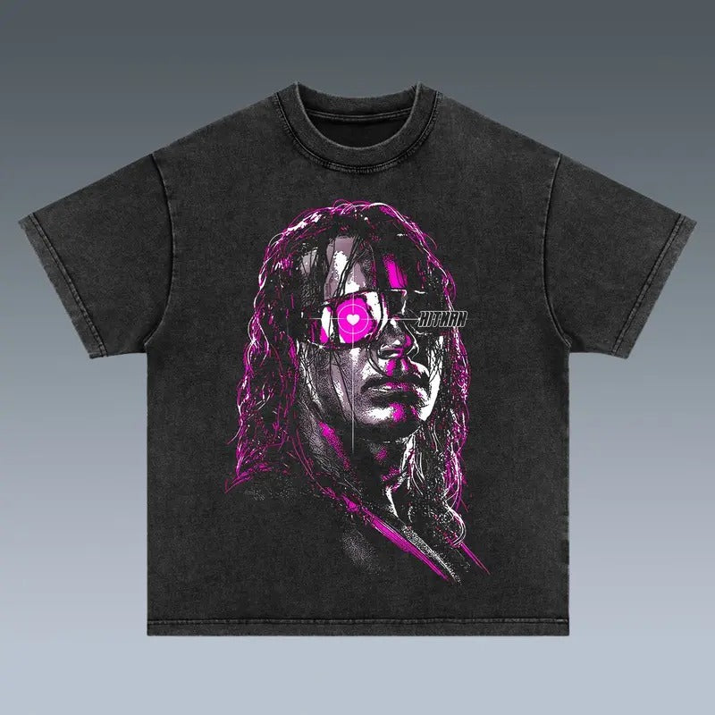 BRET HART Wrestling Graphic Tee, Sports T-shirt, Athlete Shirt, Wrestling Gift, Fitness Tee Wrestling Graphic Tee, Sports T-shirt, Athlete Shirt, Wrestling Gift, Fitness Tee Crewneck Clothing Cotton Menswear Top Polyester