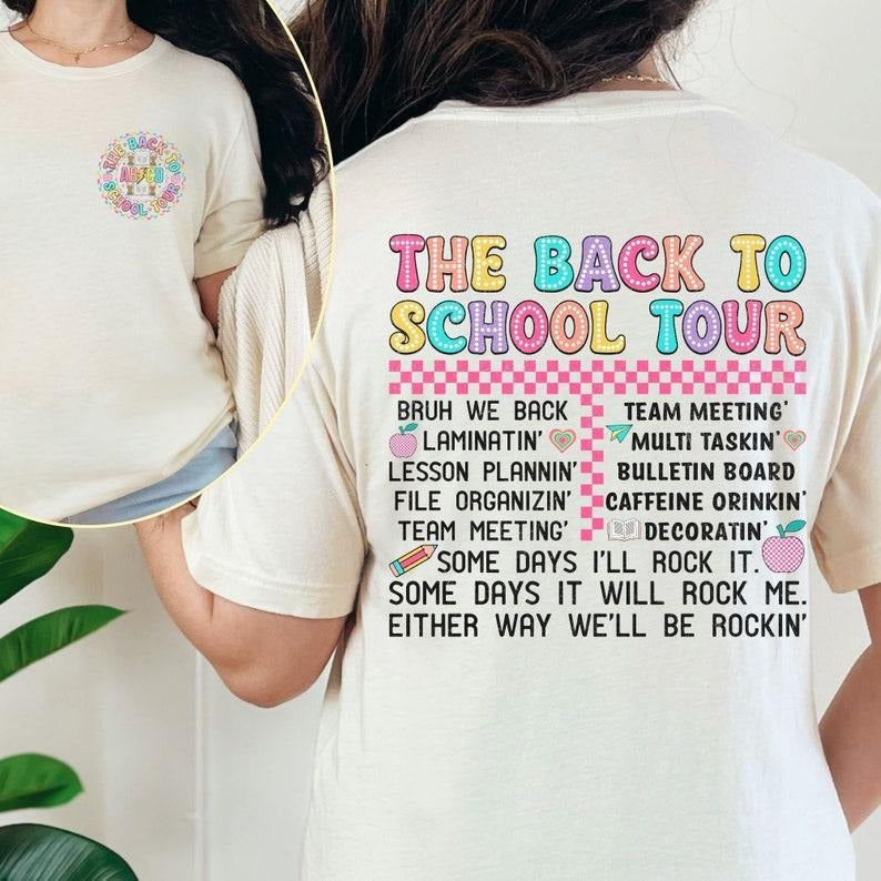 Back to School Teacher Tour Shirt, Teacher Tour Tee, Concert Tour Teacher Back to School Shirt, Elementary Middle School Teacher T-shirt, sweater and Hoodie