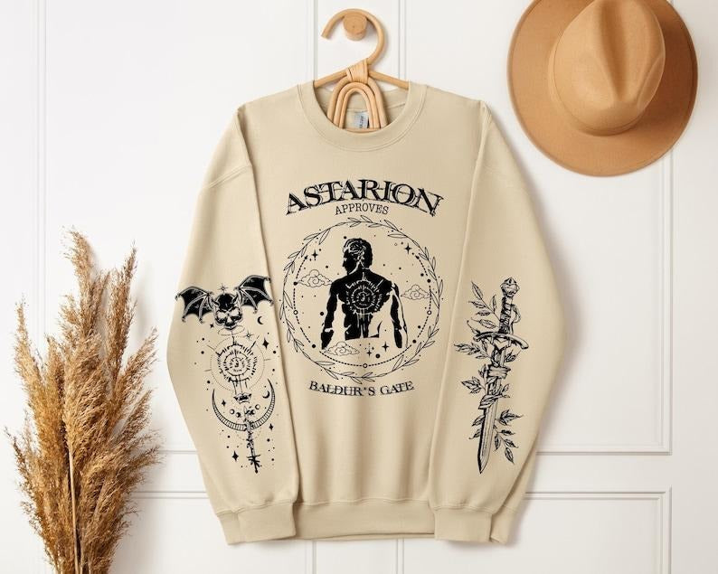 Baldurs Gate 3 Astarion Sweatshirt Hoodie, Astarion Sweater, Gamer Gift, Astarion Rogue, Video Game, Astarion Vamp Sweatshirt, BG3 Merch