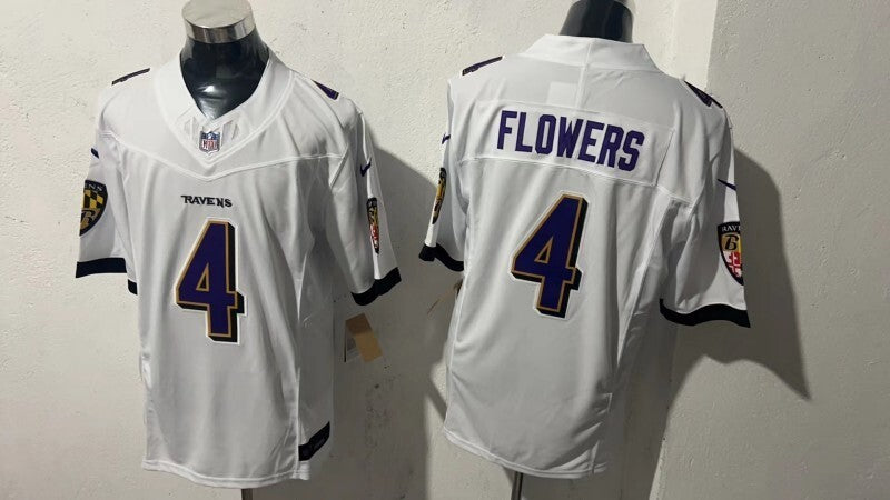 Baltimore Ravens #4 Zay Flowers Style 3