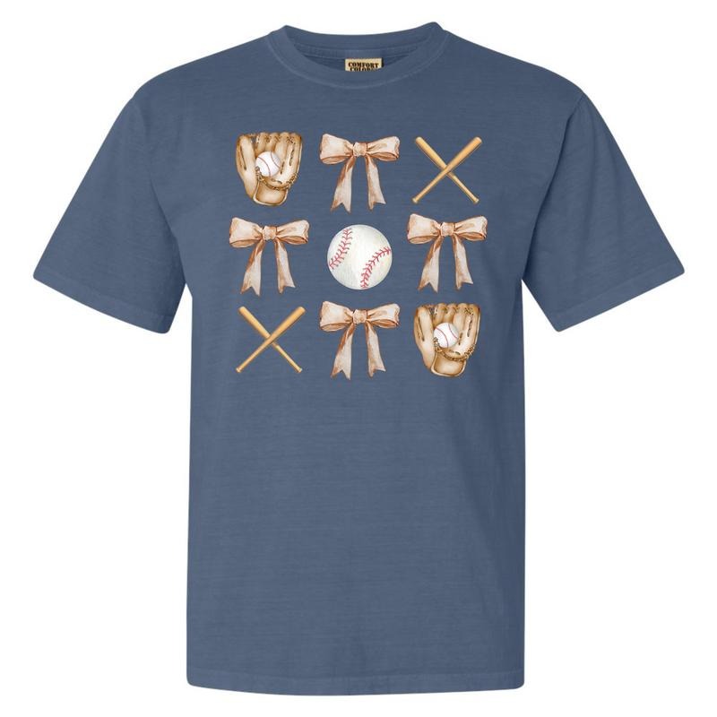 Baseball Collage Coquette Comfort Colors T-Shirt 'NLB'