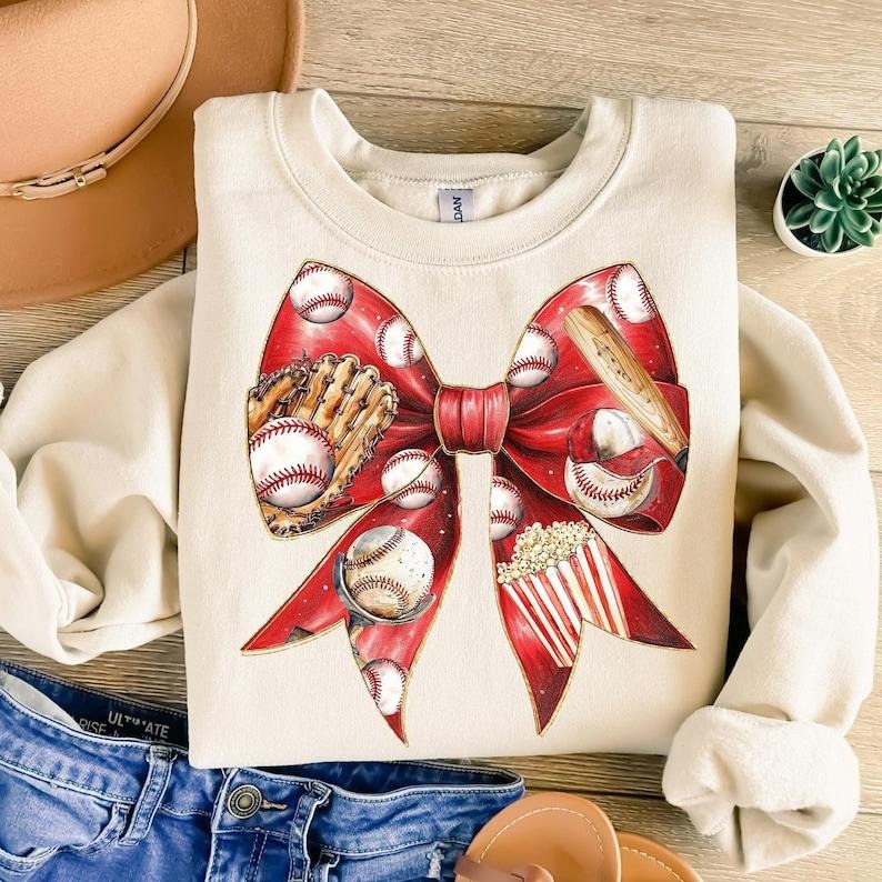 Baseball Coquette Bow Game Day Mom ,Baseball Mama Sweatshirt Classic