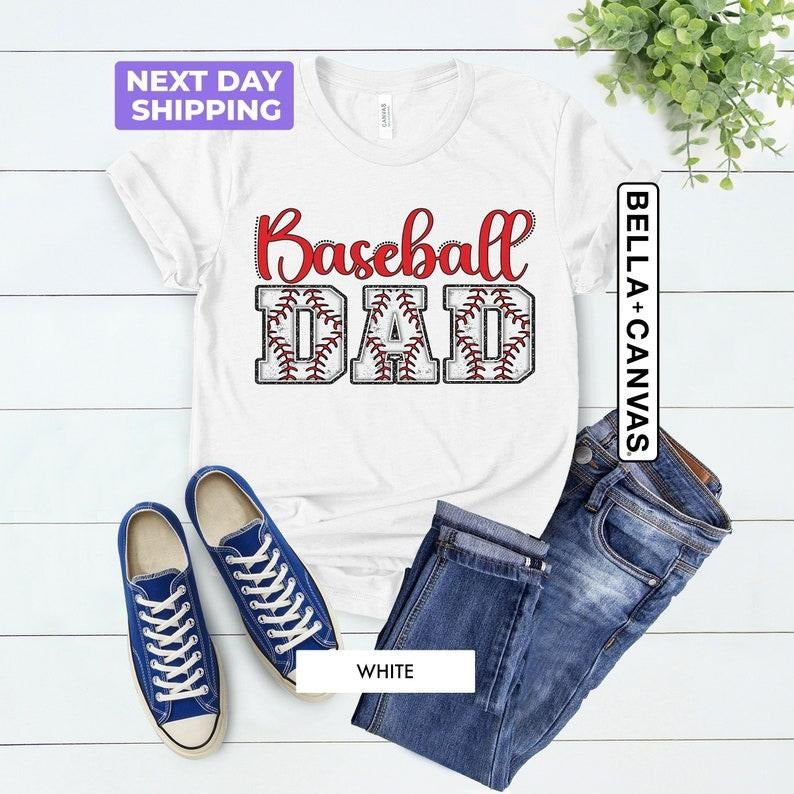 Baseball Dad Shirt, Father's Day Gift, Baseball Father Shirt, Sports Lover Dad T-Shirt, Gift for Husband, Dad Birthday Gift, Game Day Gift