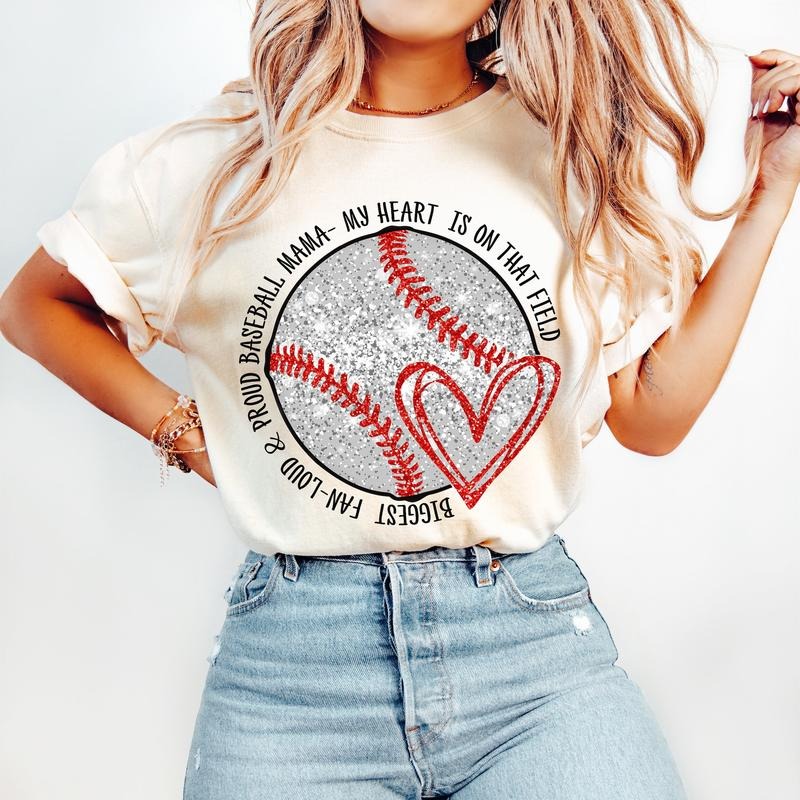 Baseball Mom T-Shirt, Baseball T-Shirt, Sports T-Shirt, Baseball Mama T-Shirt