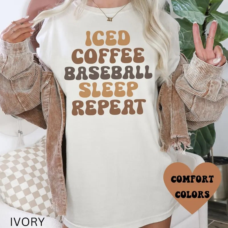 Baseball Shirt, Baseball Mom Shirt, Coffee Baseball Shirt, Game Day, Funny Baseball Tee, Ballpark Shirt