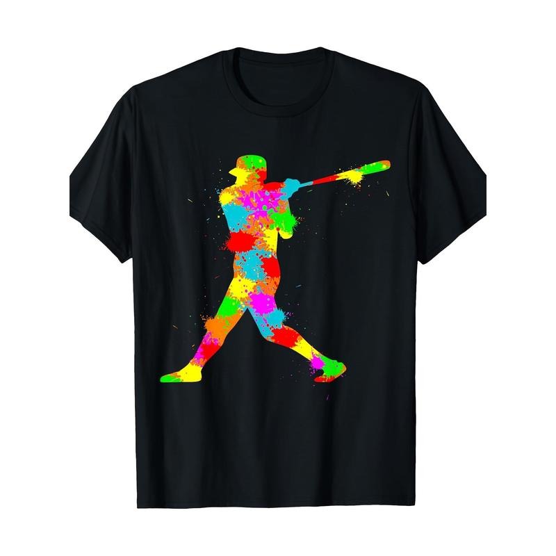 Baseball batting T-shirt 100% cotton T-shirt Made in USA