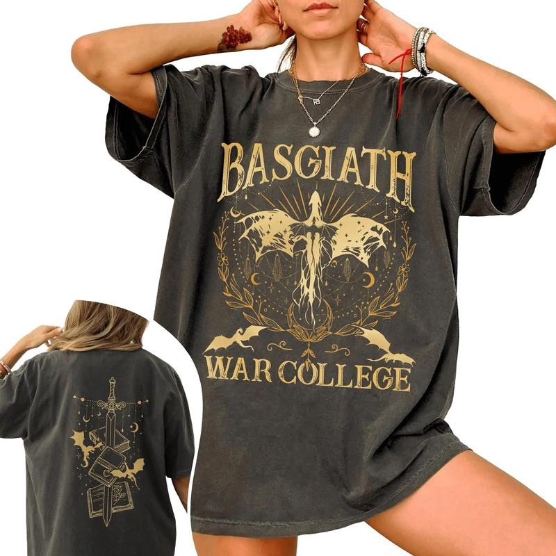 Basgiath War College 2 Sided Comfort Colors Shirt, Fourth Wing Riders Quadrant, Dragon Rider T-Shirt