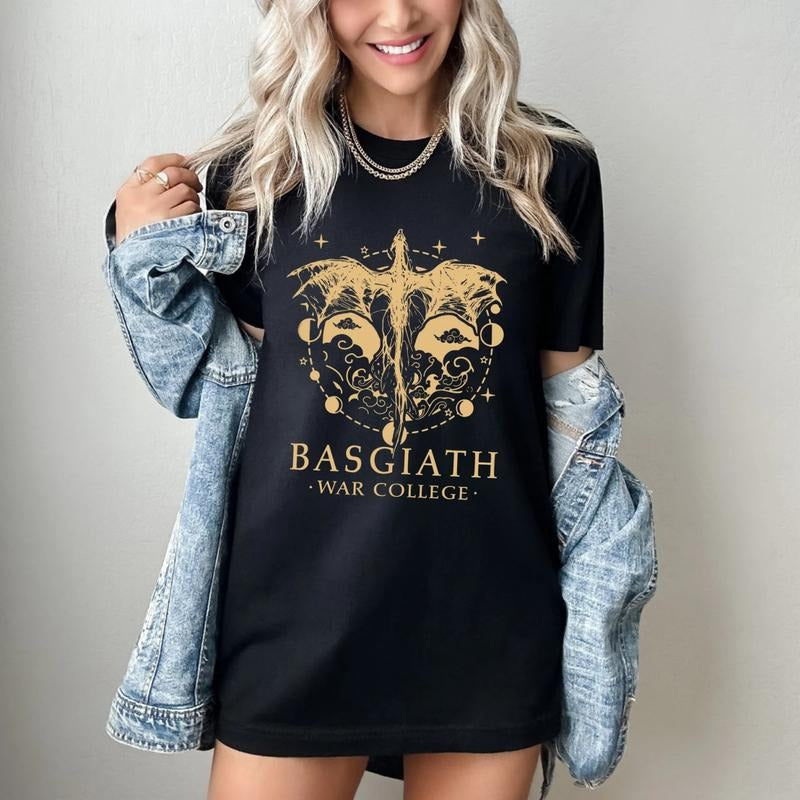 Basgiath War College Shirt, Fourth Wing Shirt, Dragon Rider Shirt, Violet Sorrengail, Xaden Riorson, Onyx Storm Shirt,...