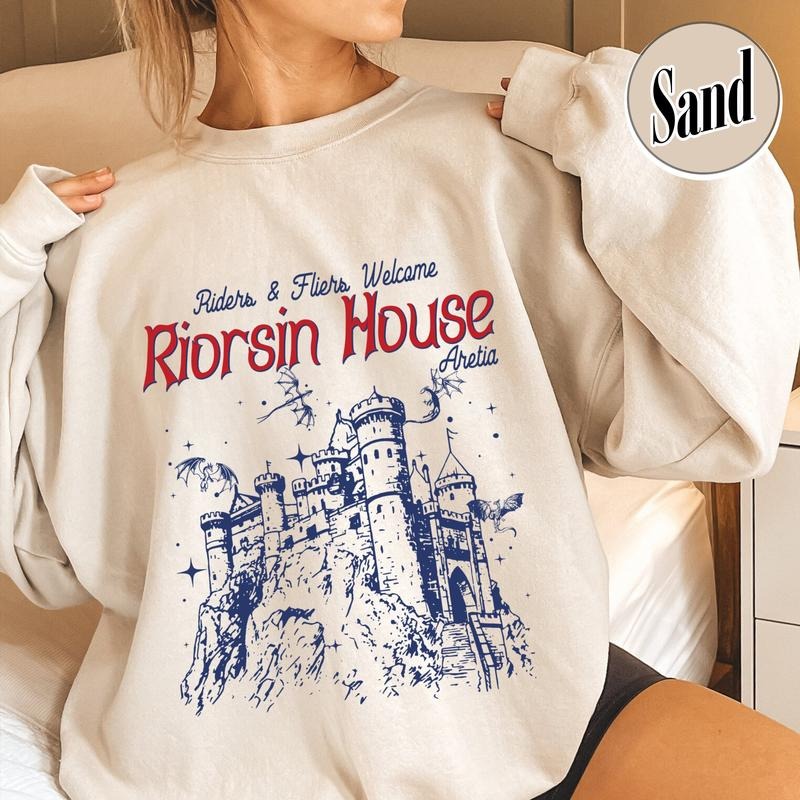 Basgiath War College Sweatshirt, Fourth Wing Merch Riorson, Xaden Riorson House Tee, Bookish Gift, Book Lover