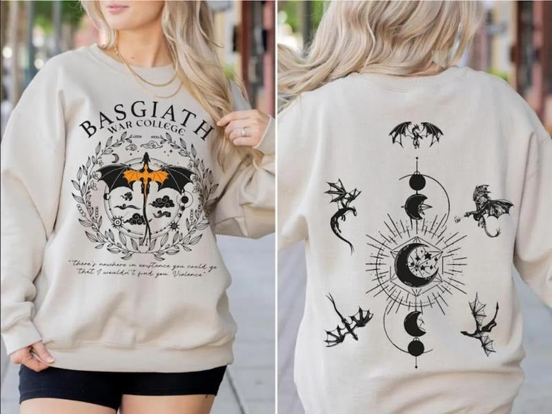 Basgiath War College Sweatshirt, Fourth Wing T-Shirt, Xaden Riorson, Fourth Wing Xaden Sweater, Violet Sorrengail Shirt, Dragon Rider Tee Shirt, Bookish Shirt