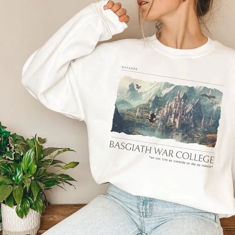 Basgiath War College Sweatshirt, Fourth Wing Violet Sorrengail T-Shirt, Dragon Riders Tee Shirt, Basgiath War T-Shirt,...