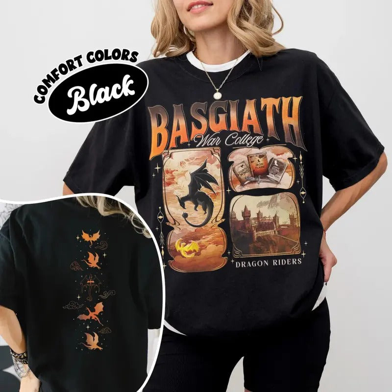 Basgiath War College Tee Shirt, Dragon Rider Violet Sorrengail Shirt, Xaden Riorson Tee, The Empyrean Series Shirt, Rebecca Yarros Merch, Fourth Wing Sweatshirt, Gift For Fourth Wing Fansstyle{n002}2
