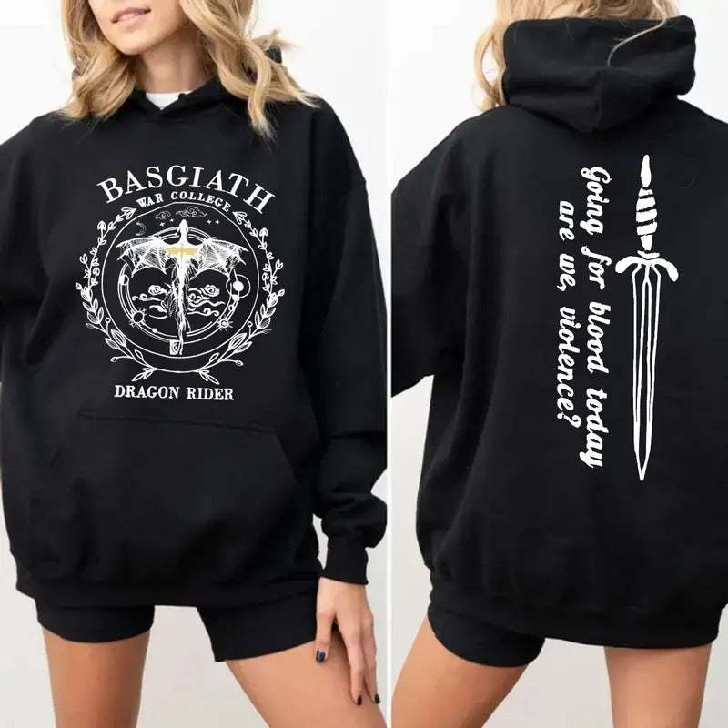 Basgiath War College, Xaden Riorson,Fourth Wing, Bookish Shirt, Dragon Rider, Fourth Wing Shirts, Violet Sorrengail, Unisex Sweater Pullover Tee