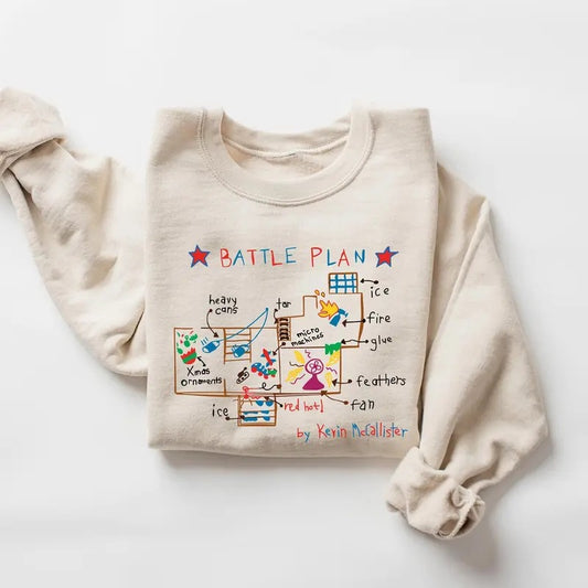 Battle Plan Christmas Sweatshirt, 90s Christmas Movie Sweater, Christmas Movie Theme Party Shirt, Funny Xmas Christmas Gifts, Christmas Movie Family Shirt, Holiday Sweater, Xmas Shirt