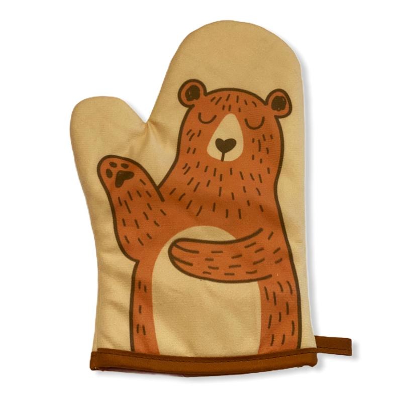 Bear Oven Mitt Funny Puppet Hand Cute Bear Kitchen Graphic Oven Glove Funny Graphic Kitchenwear Funny Animal Novelty...