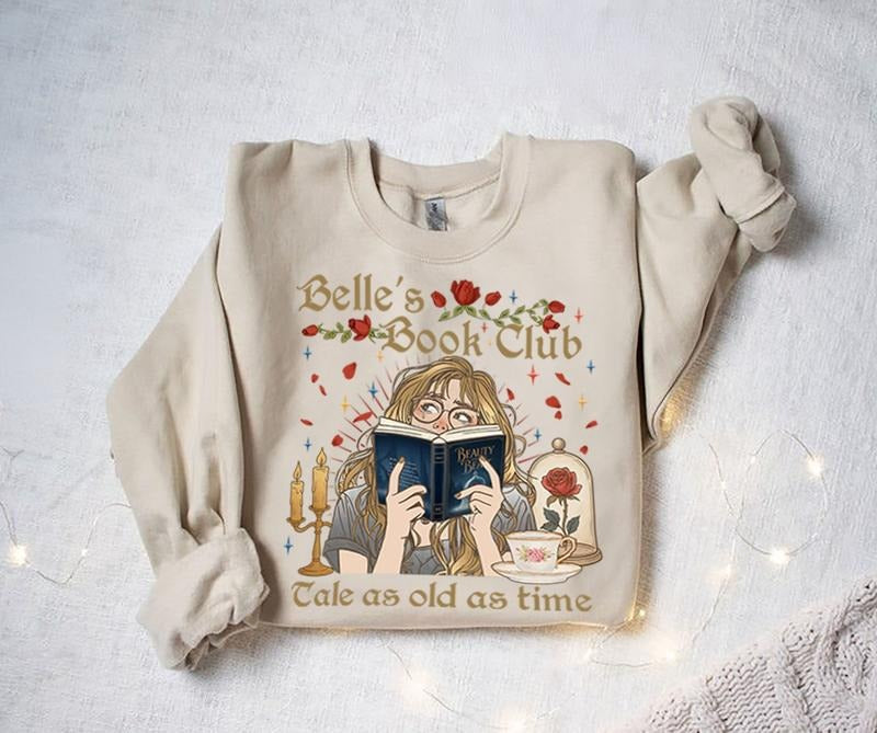 Belle's Book Club Shirt, Gift for her Sweatshirt, Booktok Shirt, Book lover T Shirt, Sweatshirt, Hoodie, Bookworm Tee