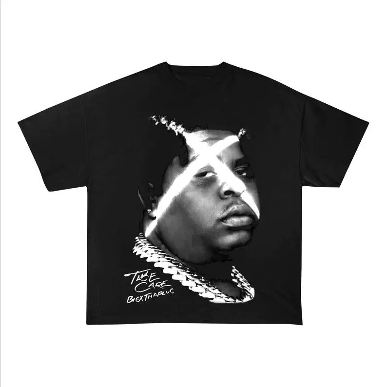 BigXthaPlug Black white T-shirt High Quality Vintage Hip Hop Music Retro Style 90s Tee