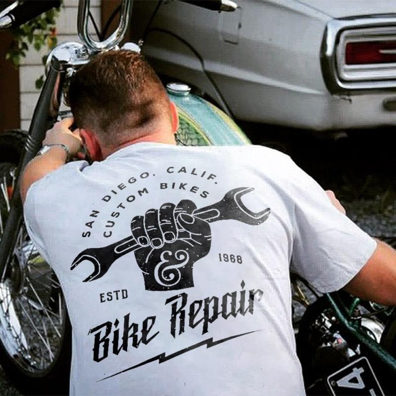 Bike Repair Printed Men's T-shirt Designer , Music Tee Hoodie, Sweatshirt | WearSparks.com