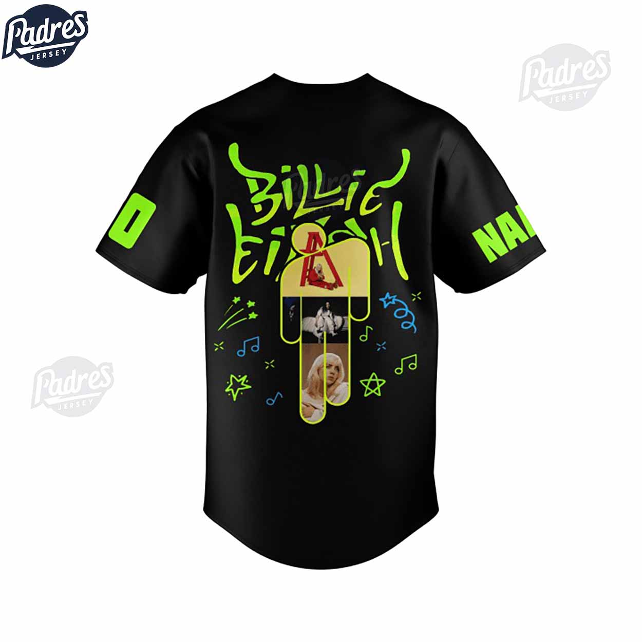 Billie Eilish Bad Guy Custom Baseball Jersey Style - Padres Jersey Oasis: Elevate Your Baseball Style Game