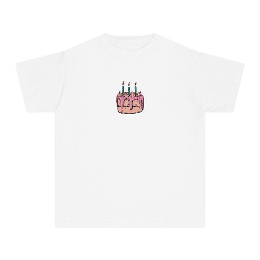 Birthday Girl Tee, Birthday Cake Baby Tee, Aesthetic, Retro Cake Shirt, Coquette Tshirt, Retro Graphic Top, Y2k Style 90s Clothing Cotton