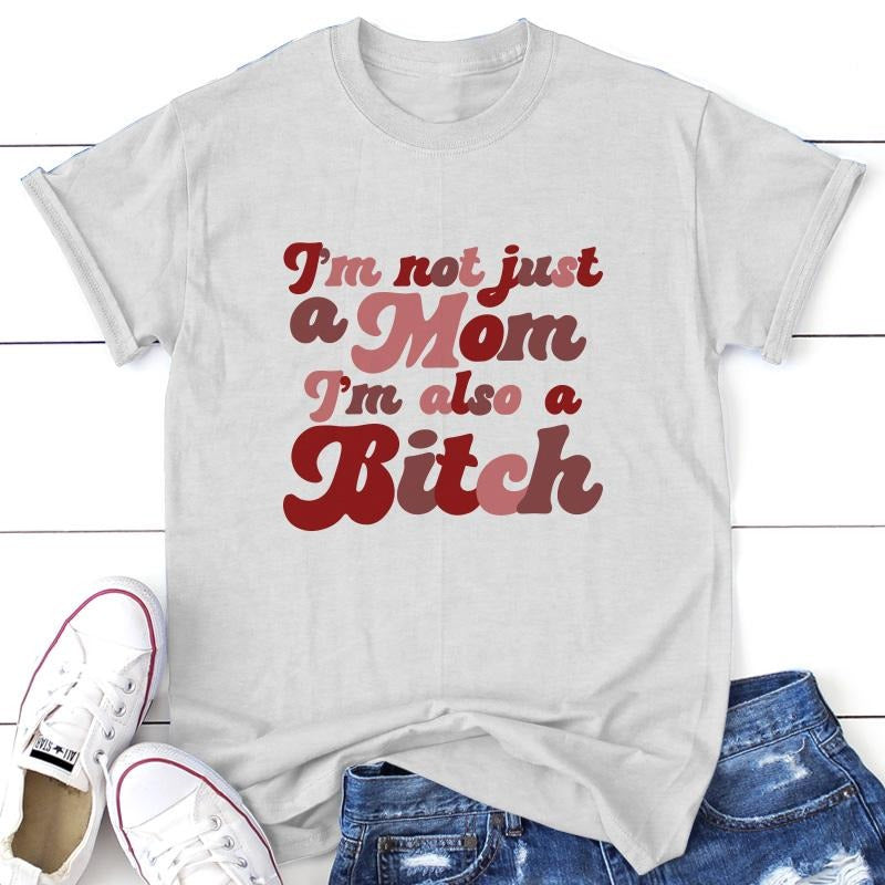 Not Just A Mom Apparel, Proudly Printed In The USA, Tee, Gray / White / Blue / Black #sassy #cute Hoodie, Sweatshirt