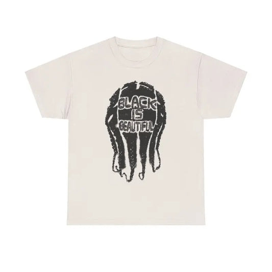 "Black is Beautiful" Vintage Hippie 90s Styled Graphic T-Shirt Retro Y2k Vibes Hip Hop Inspired Casual Cotton