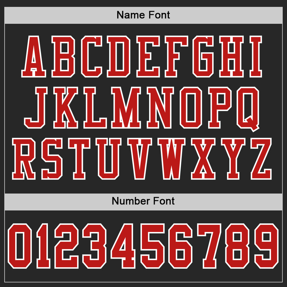Custom Black Fire Red-White Mesh Authentic Football Jersey T-Shirts, Hoodie, Sweatshirt | WearSparks.com (Image 4)
