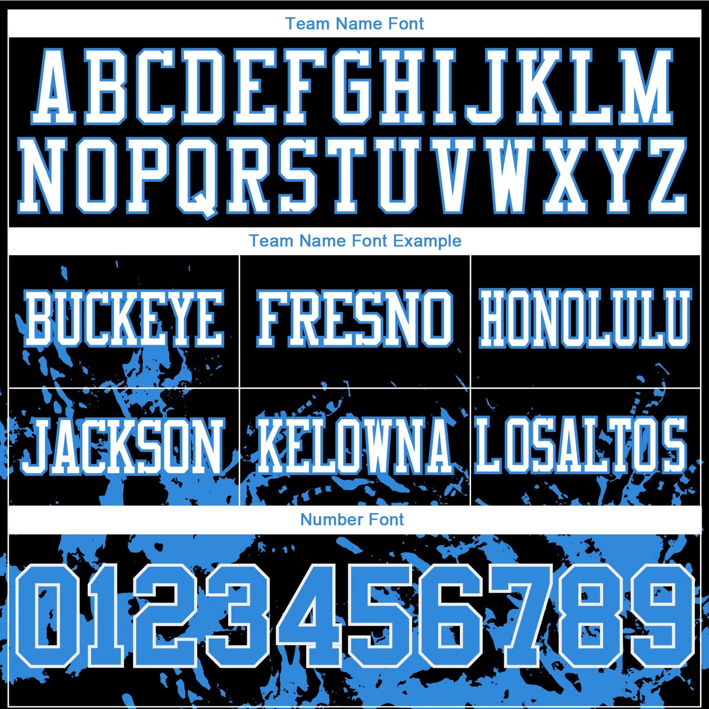 Custom Black Powder Blue-White 3D Pattern Splash Authentic Football Jersey T-Shirts, Hoodie, Sweatshirt (Image 4)