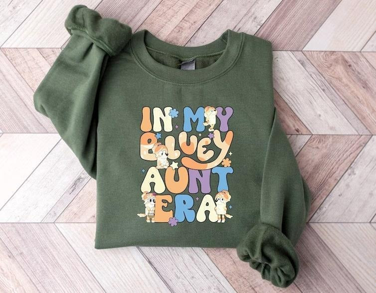Bluey Aunt Era Shirt, Bluey Family Shirt, Bluey sweater Hoodie, Sweatshirt | WearSparks.com
