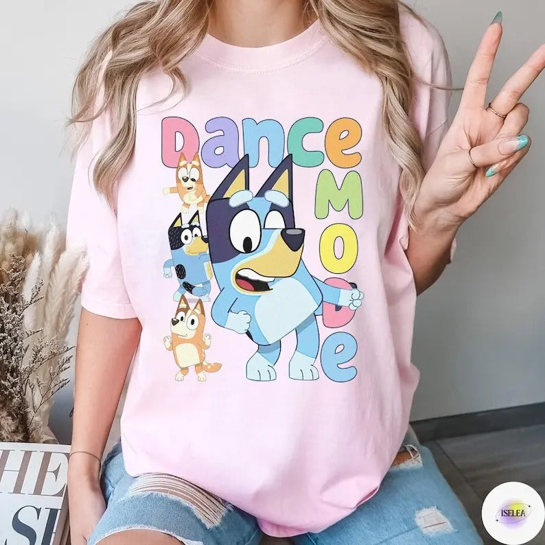 Bluey Dance Mode Sweatshirt, Bluey Birthday Shirt, Bluey Friends Shirt, Friends of Bluey Shirt, Bluey Family Matching Shirt, Custom Bluey Shirt