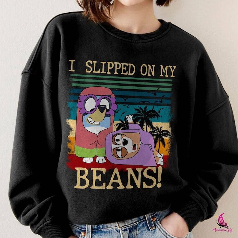 Bluey I Slipped on My Beans Shirt, Bluey Grannie Shirt, Bluey Grandma Nana Shirt, Bluey Granny, Bluey Family Shirt, Christ Heeler