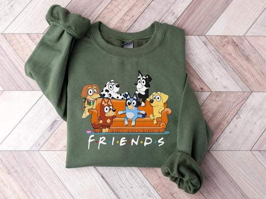 Bluey Tour Sweatshirt, Bluey Friends Shirt, Bluey Cartoon Shirt, Bluey Birthday Party Shirt, Bluey Heeler Sweatshirt, Bluey Sweater