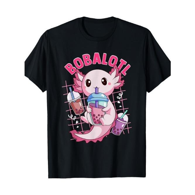 Bobalotl Kawaii Axolotl Drinking Boba Tea Pet Axolotl Lover Mens T-Shirt Made in USA Hoodie, Sweatshirt | WearSparks.com