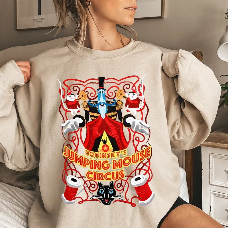 Bobinsky's Jumping Mouse Circus Sweatshirt, Bobinsky Tshirt Hoodie, Coraline Horror Movies Hoodie, Christmas Hallowen Gift, Trendy design shirt, Graphic Shirt