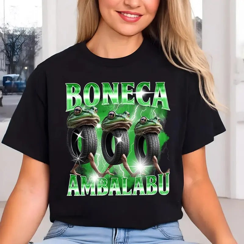 Boneca Ambalabu Shirt, Brain Rot Shirt, Italian Brainrot Meme, Silly Frog Shirt, Funny Meme Tee