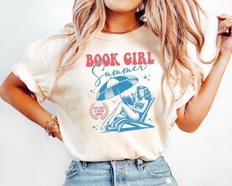 Book Girl Summer Shirt, Bookish Summer Shirt, Bookish Shirt, Book Lover Gift, Bookish Girl Shirt, Bookish Gift, Reading Shirt