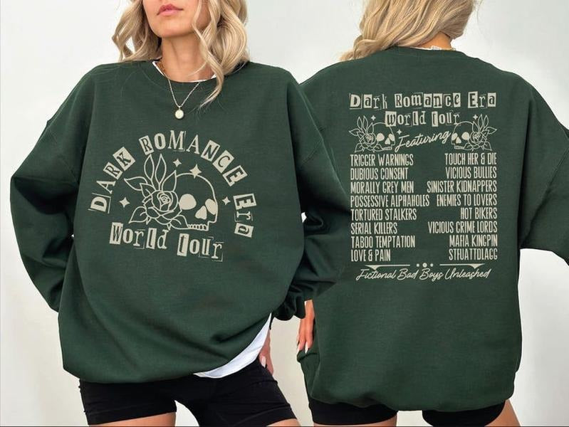 Book Lover Sweatshirt & Hoodie, Dark Romance Era World Tour Sweater, Dark Romance Book Club Sweater, Bookish Tour Hoodie, IMC102