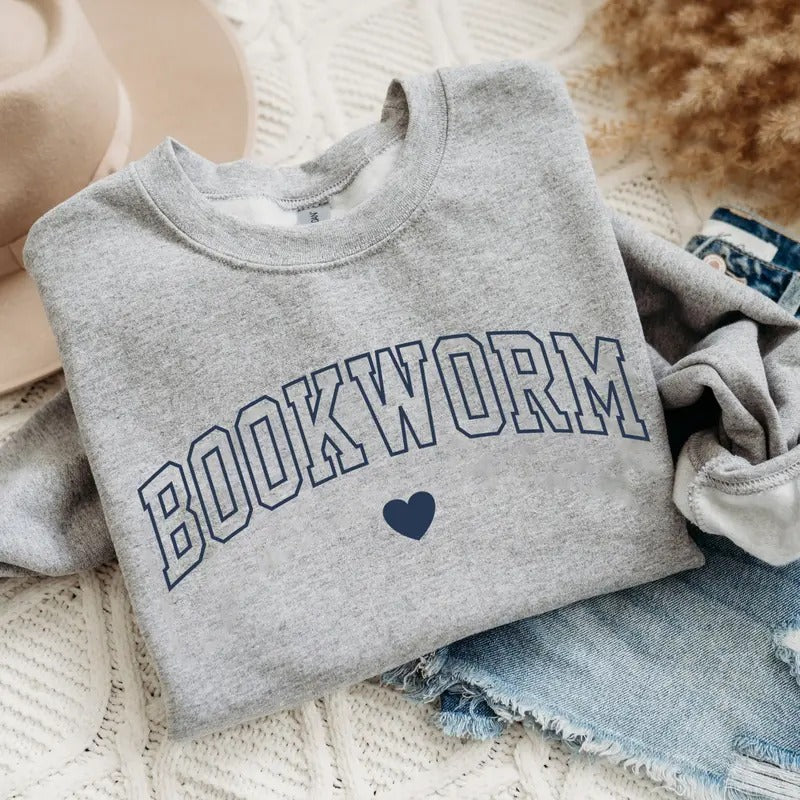 Bookworm Sweatshirt, Vintage Bookworm Sweater, Bookish Sweatshirt, Book Club Sweatshirt, Book sweatshirt, Book Club Gift, Book Lover Shirt, Book Nerd, Book Crewneck, Librarian Shirt
