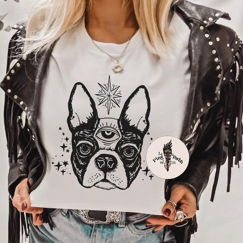 Boston Terrier T-shirt, Bossy Boston Terrier T-shirt, I'm the boss T-shirt, like a boss T-shirt, boston terrier gift, boston terrier lover T-shirt