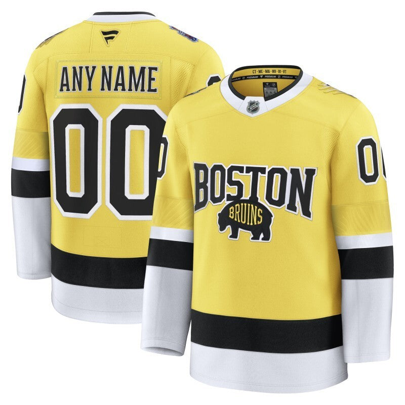 Boston Bruins Fanatics 2026 NHL Stadium Series Premium Custom Jersey - Gold