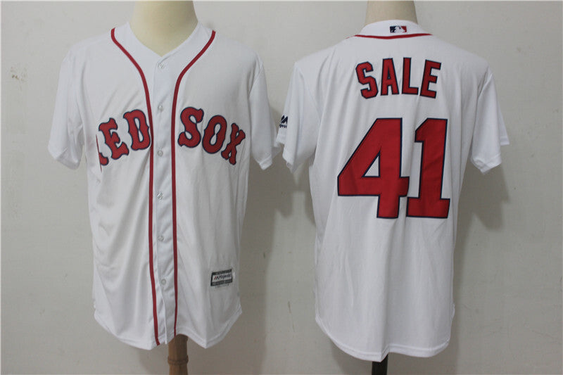 Boston Red Sox #41 Chris Sale Red Sox 41 # White Fan Edition