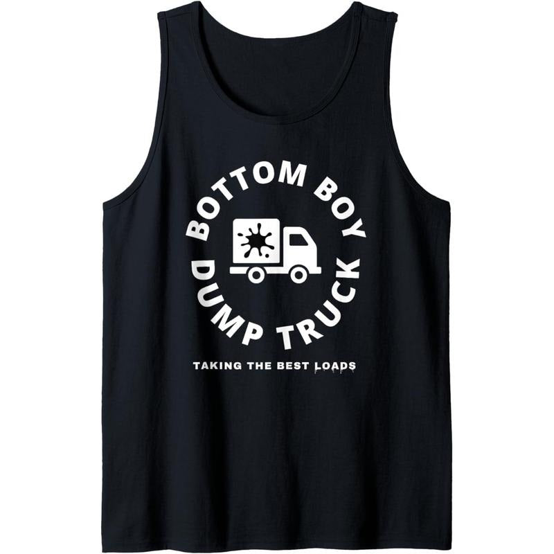 Bottom Boy Dump Truck Gay Muscle Daddy Bear Pride LGBTQ Tank Top MADE IN USA