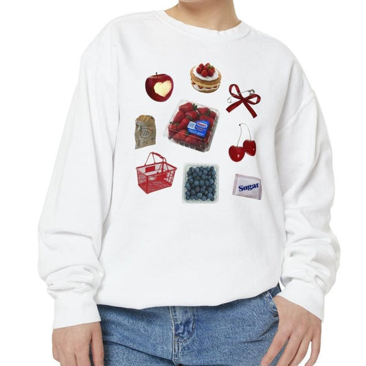 Bow Sweatshirt Y2k Sweatshirt, Berry Trendy Graphic, Bow Sweatshirt, Trendy Crewneck, Cherry Sweatshirt, Cherry Ribbon Sweatshirt, Trendy Bow Sweatshirt