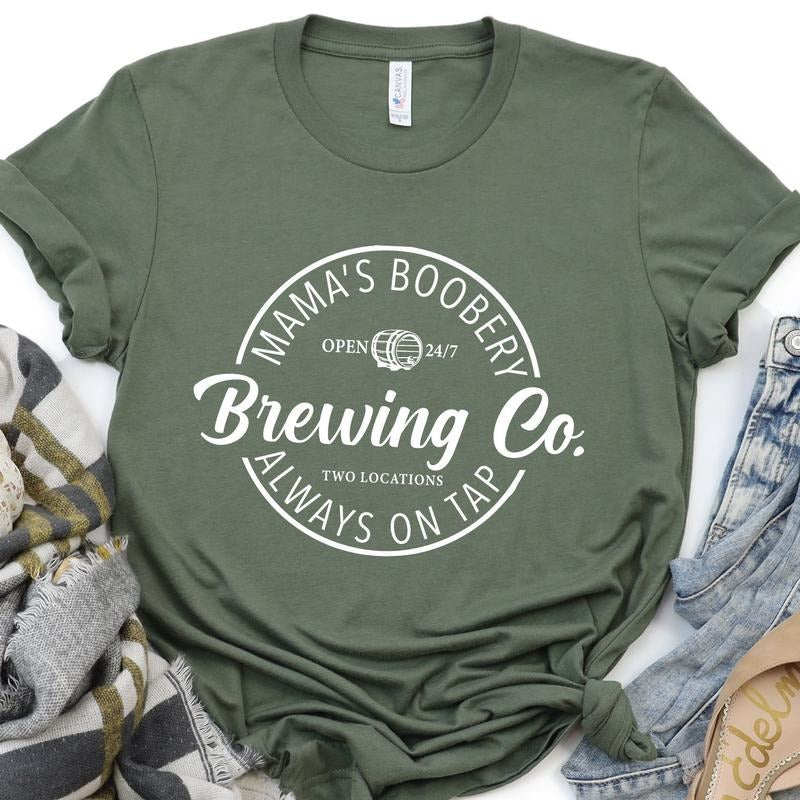 Brewing Co Shirt, Mamas Boobery T-Shirt, Breastfeeding Brewery Tee, Funny Breastfeeding T-Shirt, New Mom Gift, Baby Shower Gift