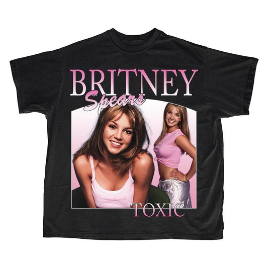 " Britney Spears " T-Shirt Print Short Sleeve T-Shirt Fit Top Womenswear Collar Underwear Women Lady Tshirt Comfort Streetwear