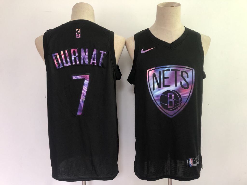 Brooklyn Nets #7 Kevin Durant Nets 7 Black Rainbow Edition -kevin-durant-nets-black-iridescent-holographic-limited-edition-jersey